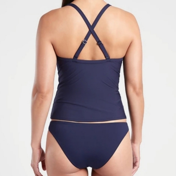 Athleta Twist Up Dark Blue Tankini Top - Picture 2 of 6